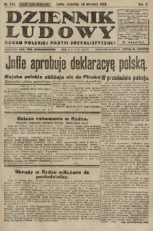 Dziennik Ludowy : organ Polskiej Partyi Socyalistycznej. 1920, nr 244