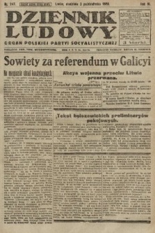 Dziennik Ludowy : organ Polskiej Partyi Socyalistycznej. 1920, nr 247