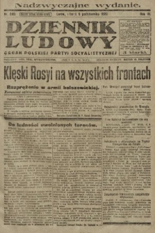 Dziennik Ludowy : organ Polskiej Partyi Socyalistycznej. 1920, nr 249