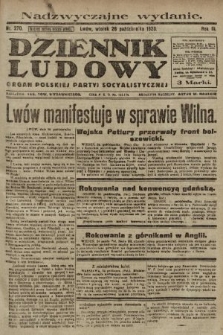 Dziennik Ludowy : organ Polskiej Partyi Socyalistycznej. 1920, nr 270