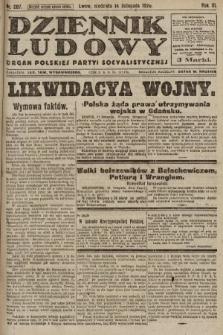 Dziennik Ludowy : organ Polskiej Partyi Socyalistycznej. 1920, nr 287