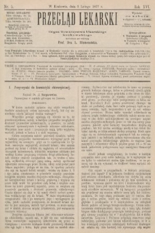 Przegląd Lekarski : Organ Towarzystwa lekarskiego krakowskiego. 1877, nr 5