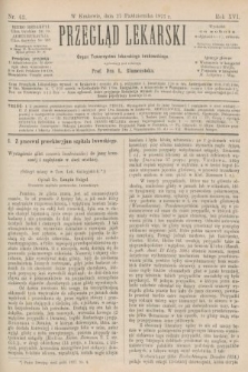 Przegląd Lekarski : Organ Towarzystwa lekarskiego krakowskiego. 1877, nr 43