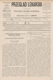 Przegląd Lekarski : organ Towarzystwa lekarskiego krakowskiego. 1879, nr 25
