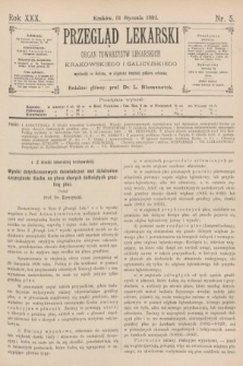 Przegląd Lekarski : organ Towarzystw Lekarskich Krakowskiego i Galicyjskiego. 1891, nr 5