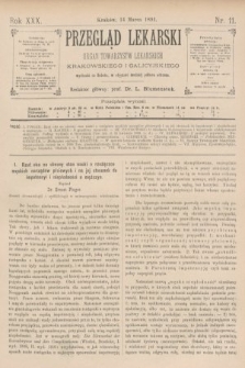 Przegląd Lekarski : organ Towarzystw Lekarskich Krakowskiego i Galicyjskiego. 1891, nr 11