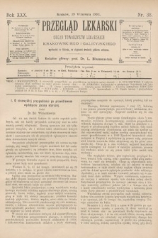 Przegląd Lekarski : organ Towarzystw Lekarskich Krakowskiego i Galicyjskiego. 1891, nr 38