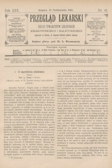 Przegląd Lekarski : organ Towarzystw Lekarskich Krakowskiego i Galicyjskiego. 1891, nr 41