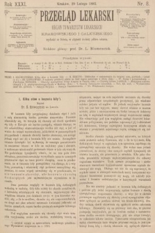 Przegląd Lekarski : organ Towarzystw Lekarskich Krakowskiego i Galicyjskiego. 1892, nr 8