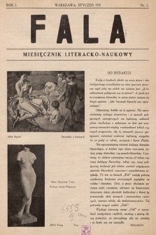 Fala : miesięcznik literacko-naukowy. 1931, nr 1
