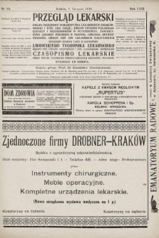 Przegląd Lekarski oraz Czasopismo Lekarskie. 1919, nr 44