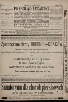 Przegląd Lekarski oraz Czasopismo Lekarskie. 1919, nr 52