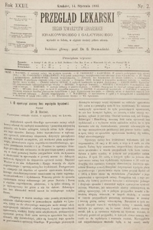 Przegląd Lekarski : organ Towarzystw Lekarskich Krakowskiego i Galicyjskiego. 1893, nr 2