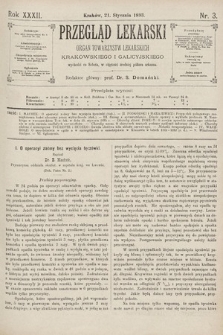 Przegląd Lekarski : organ Towarzystw Lekarskich Krakowskiego i Galicyjskiego. 1893, nr 3