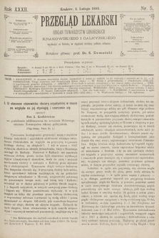 Przegląd Lekarski : organ Towarzystw Lekarskich Krakowskiego i Galicyjskiego. 1893, nr 5