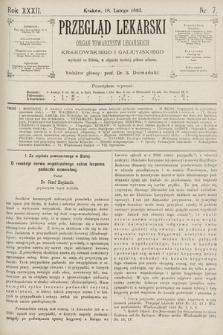 Przegląd Lekarski : organ Towarzystw Lekarskich Krakowskiego i Galicyjskiego. 1893, nr 7