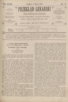 Przegląd Lekarski : organ Towarzystw Lekarskich Krakowskiego i Galicyjskiego. 1893, nr 9