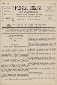 Przegląd Lekarski : organ Towarzystw Lekarskich Krakowskiego i Galicyjskiego. 1893, nr 10