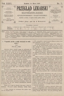 Przegląd Lekarski : organ Towarzystw Lekarskich Krakowskiego i Galicyjskiego. 1893, nr 11
