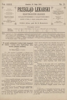 Przegląd Lekarski : organ Towarzystw Lekarskich Krakowskiego i Galicyjskiego. 1893, nr 21