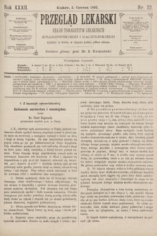 Przegląd Lekarski : organ Towarzystw Lekarskich Krakowskiego i Galicyjskiego. 1893, nr 22