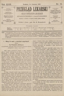 Przegląd Lekarski : organ Towarzystw Lekarskich Krakowskiego i Galicyjskiego. 1893, nr 23