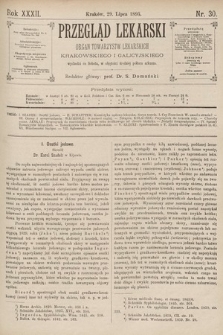Przegląd Lekarski : organ Towarzystw Lekarskich Krakowskiego i Galicyjskiego. 1893, nr 30