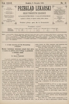 Przegląd Lekarski : organ Towarzystw Lekarskich Krakowskiego i Galicyjskiego. 1893, nr 31