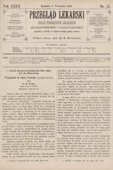 Przegląd Lekarski : organ Towarzystw Lekarskich Krakowskiego i Galicyjskiego. 1893, nr 35