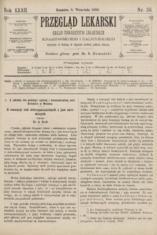 Przegląd Lekarski : organ Towarzystw Lekarskich Krakowskiego i Galicyjskiego. 1893, nr 36