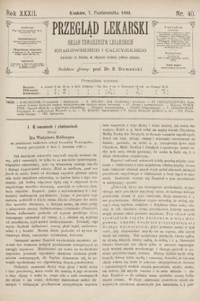 Przegląd Lekarski : organ Towarzystw Lekarskich Krakowskiego i Galicyjskiego. 1893, nr 40