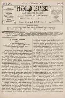 Przegląd Lekarski : organ Towarzystw Lekarskich Krakowskiego i Galicyjskiego. 1893, nr 41