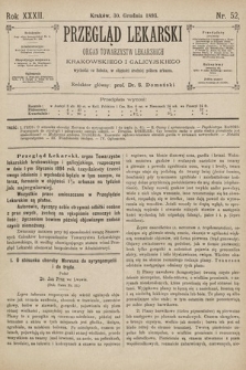 Przegląd Lekarski : organ Towarzystw Lekarskich Krakowskiego i Galicyjskiego. 1893, nr 52