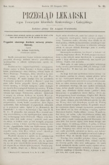 Przegląd Lekarski : organ Towarzystw lekarskich Krakowskiego i Galicyjskiego. 1904, nr 33