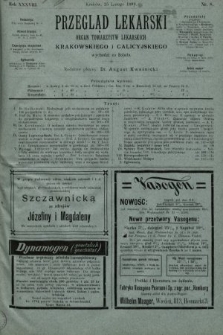Przegląd Lekarski : organ Towarzystw Lekarskich Krakowskiego i Galicyjskiego. 1899, nr 8
