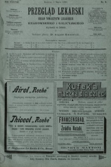 Przegląd Lekarski : organ Towarzystw Lekarskich Krakowskiego i Galicyjskiego. 1899, nr 9