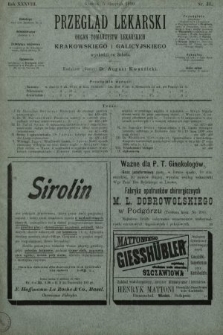 Przegląd Lekarski : organ Towarzystw Lekarskich Krakowskiego i Galicyjskiego. 1899, nr 31