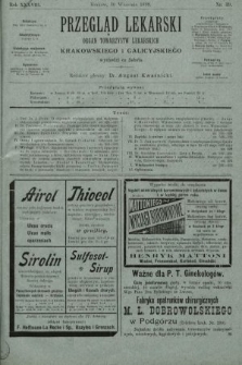 Przegląd Lekarski : organ Towarzystw Lekarskich Krakowskiego i Galicyjskiego. 1899, nr 39