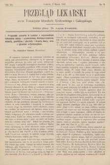 Przegląd Lekarski : organ Towarzystw Lekarskich Krakowskiego, Lwowskiego i Galicyjskiego. 1901, nr 9