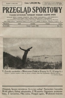 Przegląd Sportowy : tygodnik ilustrowany, poświęcony wszelkim gałęziom sportu. 1924, nr 8