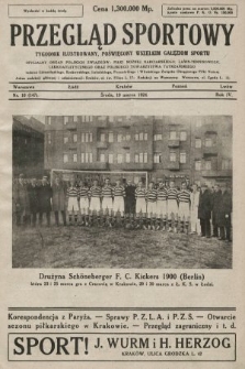 Przegląd Sportowy : tygodnik ilustrowany, poświęcony wszelkim gałęziom sportu. 1924, nr 10