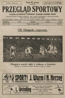 Przegląd Sportowy : tygodnik ilustrowany, poświęcony wszelkim gałęziom sportu. 1924, nr 19