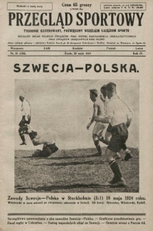 Przegląd Sportowy : tygodnik ilustrowany, poświęcony wszelkim gałęziom sportu. 1924, nr 21