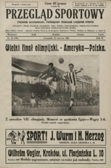 Przegląd Sportowy : tygodnik ilustrowany, poświęcony wszelkim gałęziom sportu. 1924, nr 23
