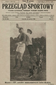 Przegląd Sportowy : tygodnik ilustrowany, poświęcony wszelkim gałęziom sportu. 1924, nr 25