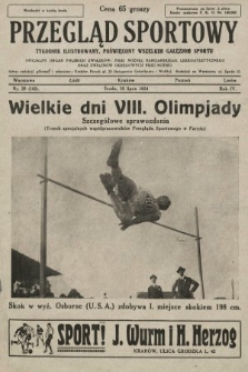 Przegląd Sportowy : tygodnik ilustrowany, poświęcony wszelkim gałęziom sportu. 1924, nr 28
