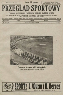 Przegląd Sportowy : tygodnik ilustrowany, poświęcony wszelkim gałęziom sportu. 1924, nr 29