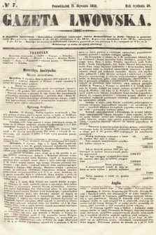 Gazeta Lwowska. 1858, nr 7