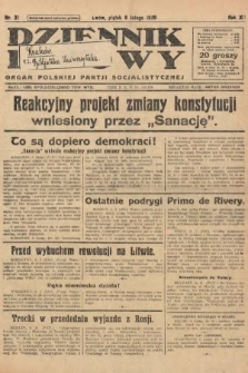 Dziennik Ludowy : organ Polskiej Partji Socjalistycznej. 1929, nr 31
