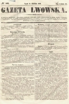 Gazeta Lwowska. 1858, nr 86